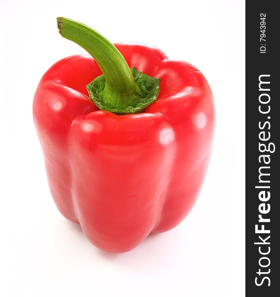 Red pepper isolated on white background