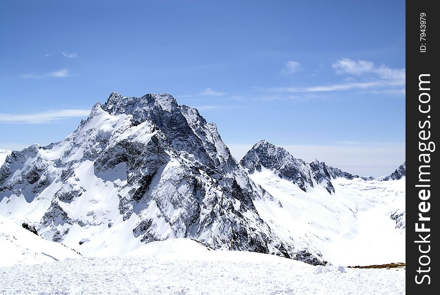 Caucasus Mountains. Dombaj. Ski resort