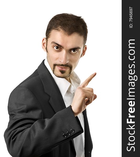 Businessman Pointing At Copy Space