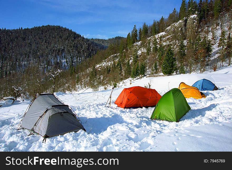 Tents in Occidental Carpathians, Romania. Tents in Occidental Carpathians, Romania