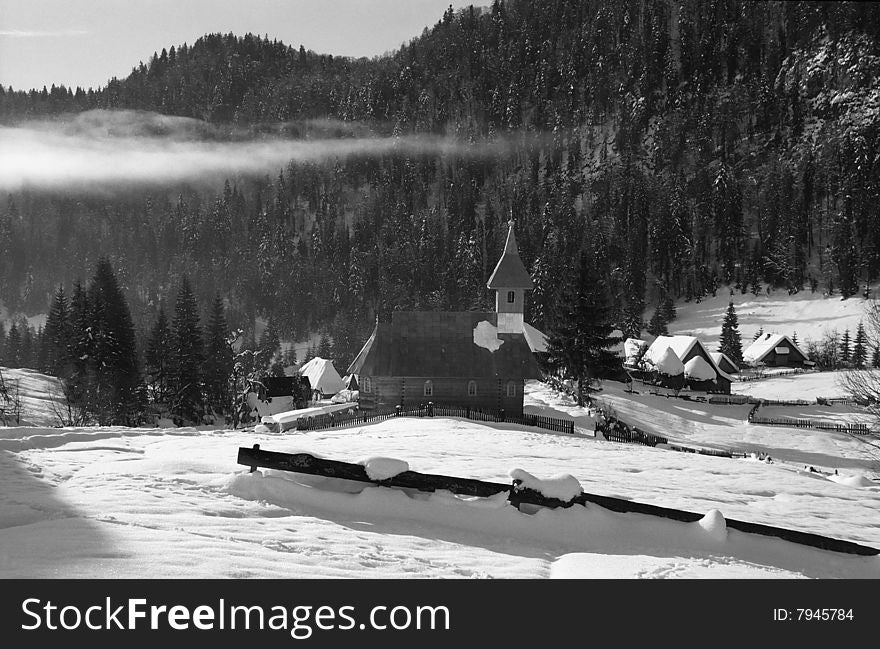 Winter landscape in Occidental Carpathians, Romania. Winter landscape in Occidental Carpathians, Romania