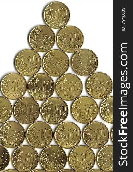 House of euro coins background