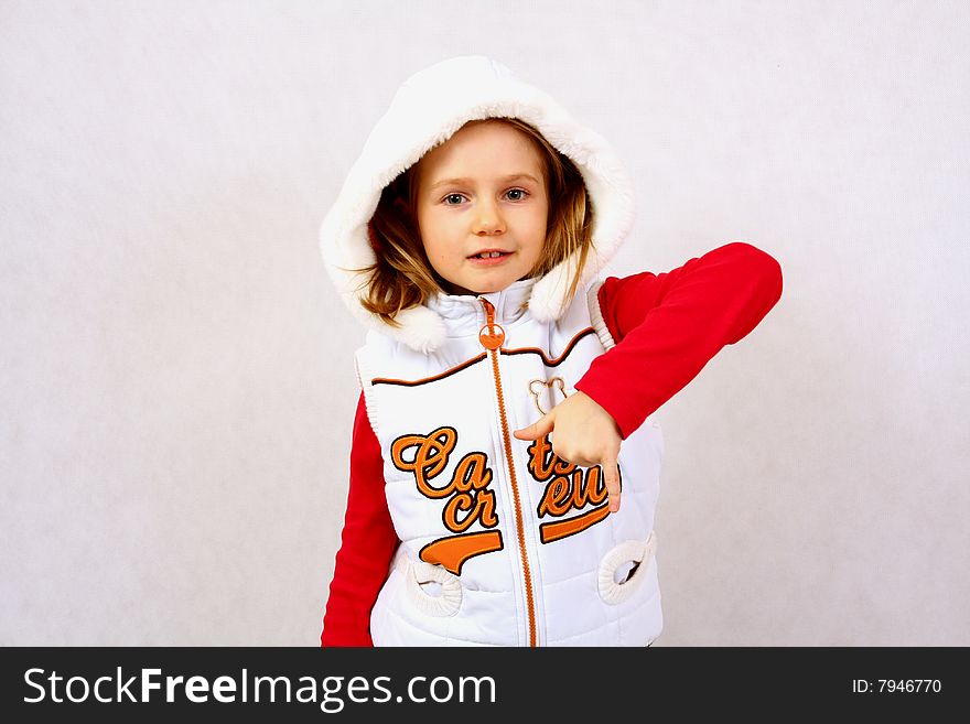 Young child isolated. Portrait of a girl. Young child isolated. Portrait of a girl