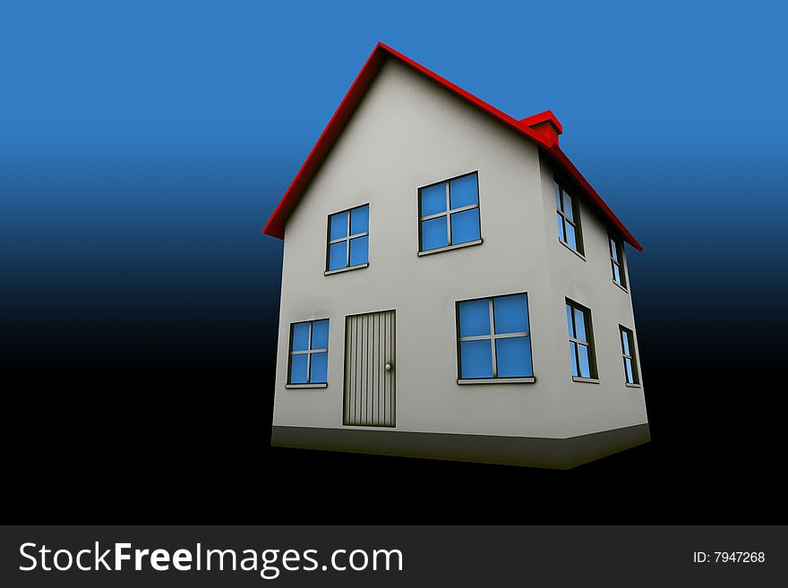 New house - 3d render illustration