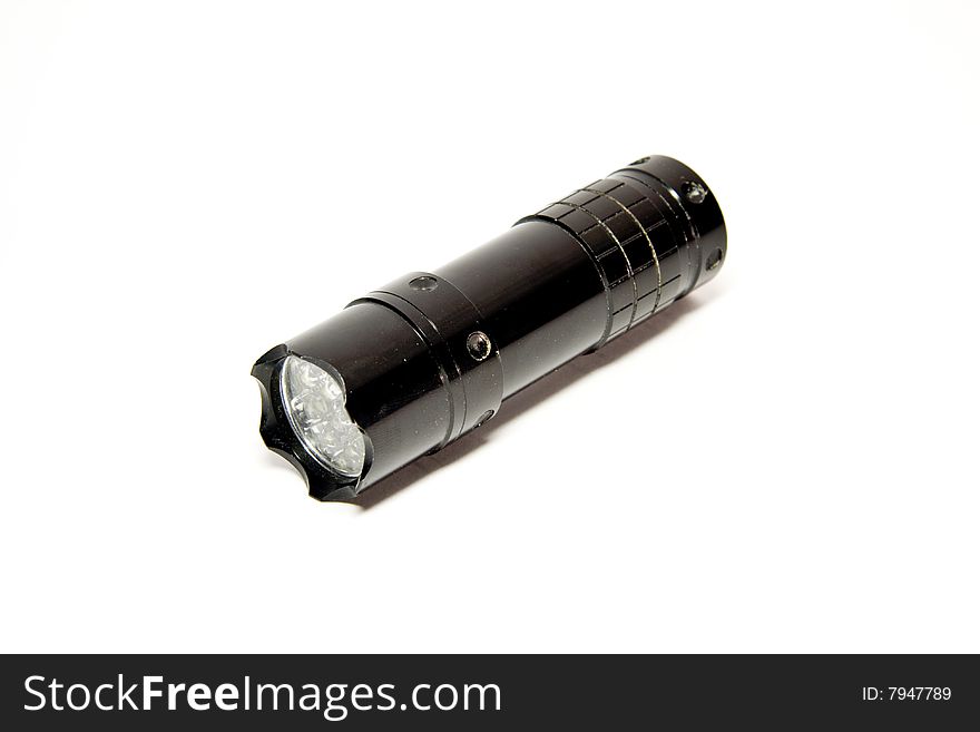 Led flashlight isolated on white