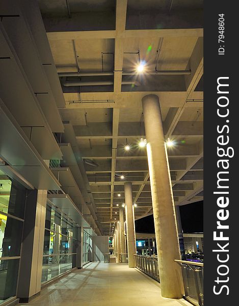 Corridor of public building at night. Corridor of public building at night