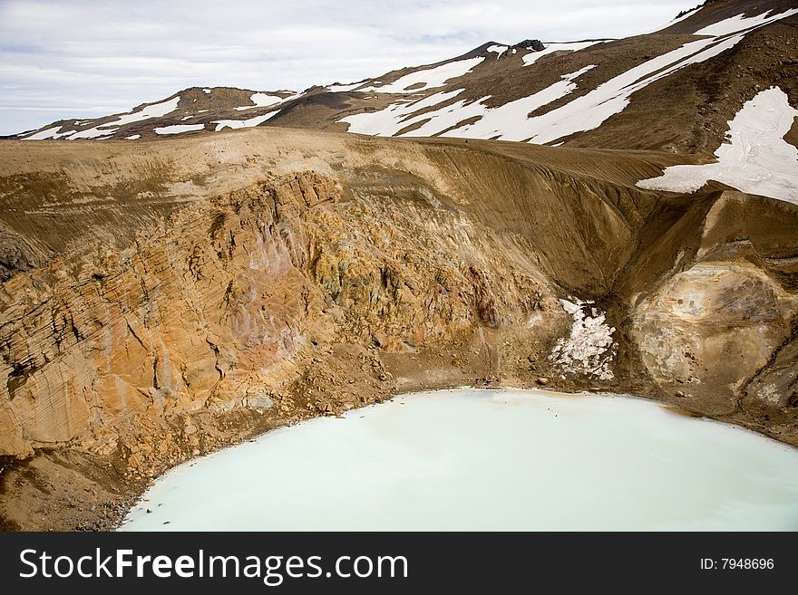 Viti Oskjuvatn Askja in Iceland. Viti Oskjuvatn Askja in Iceland.