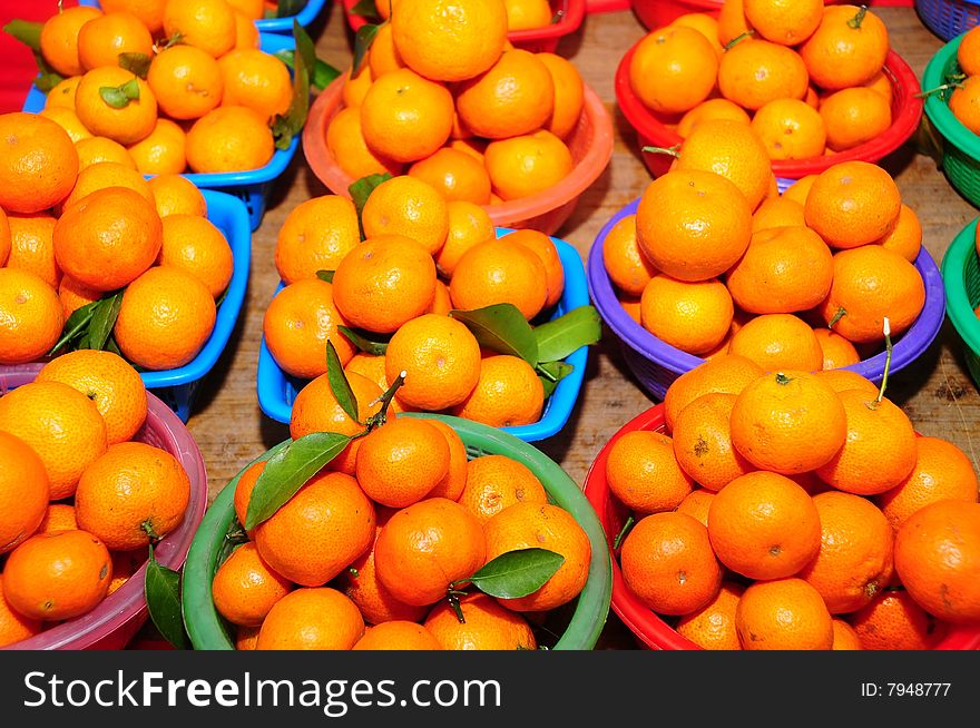 Mandarin orange in the markets