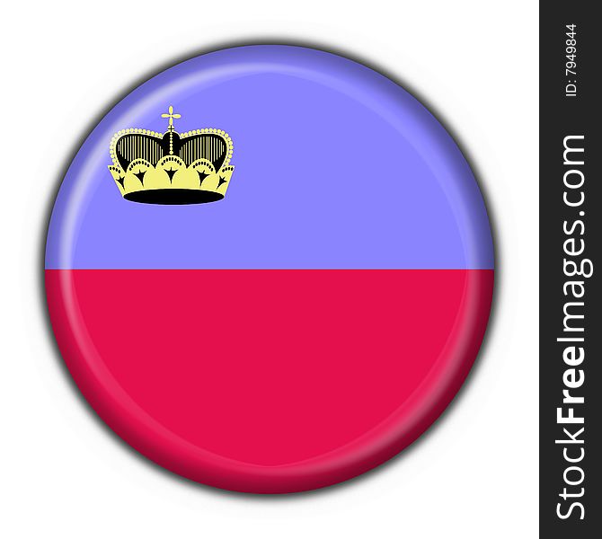 Liechtenstein Button Flag Map Shape