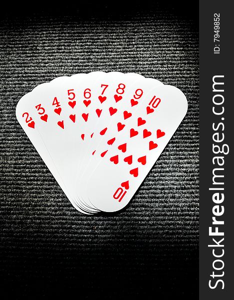 Plying cards isolated on black background. Plying cards isolated on black background.