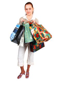 An Young Shopping Woman. Stock Image