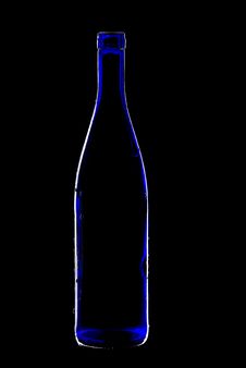 Empty Bottle Of Wine Stock Photography