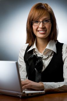 Beautiful Young Woman Working Royalty Free Stock Images