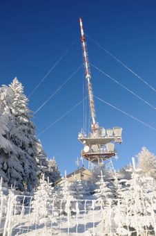 Transmitting Station In Winter No.1 Stock Image Transmitting Station In Winter No.1 Stock Image