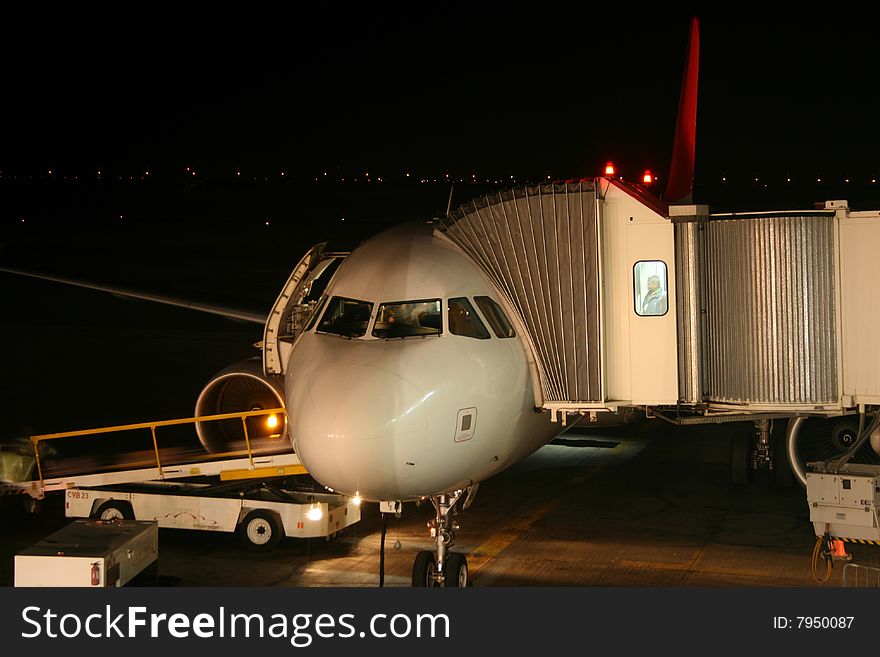 Airplane ready to boarding and fly away