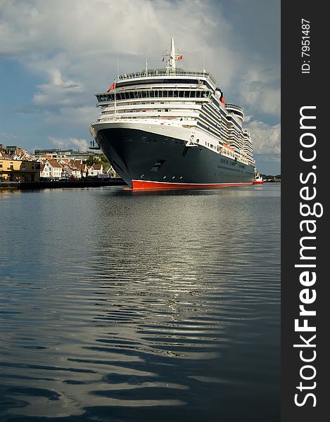 Cruiseship in Stavanger in port