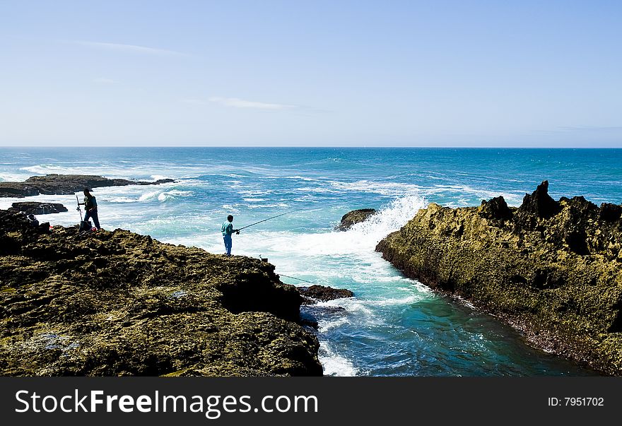 Fishing In Cabo Raso,  Cascais, Portugal