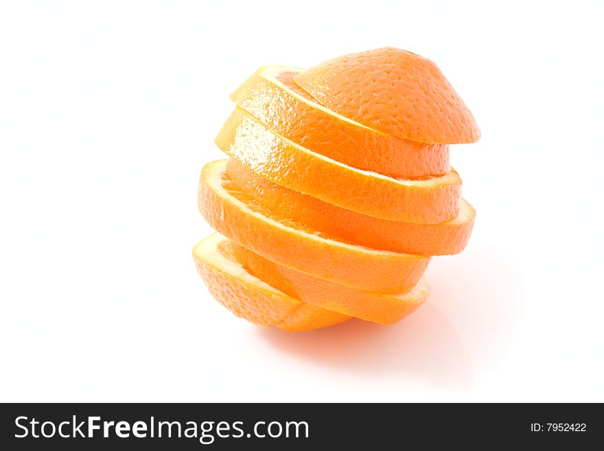 Juice orange fruit isolated on white background