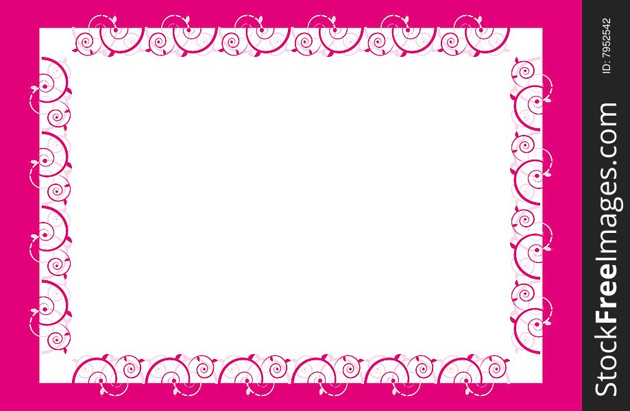 Frame design, Center piece (Design Element frame) in pink