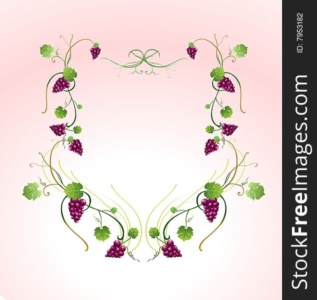 Vector illustraition of elegant floral frame