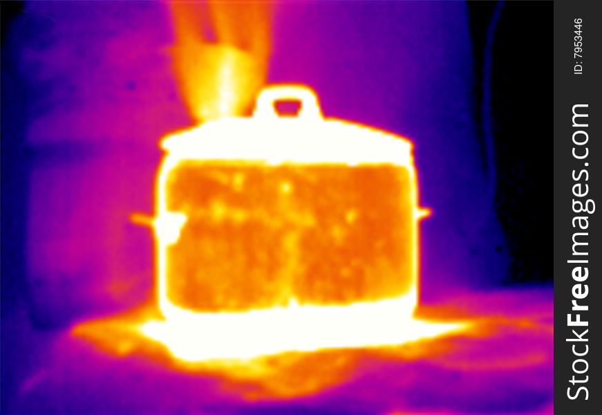 Thermograph- Steaming pot