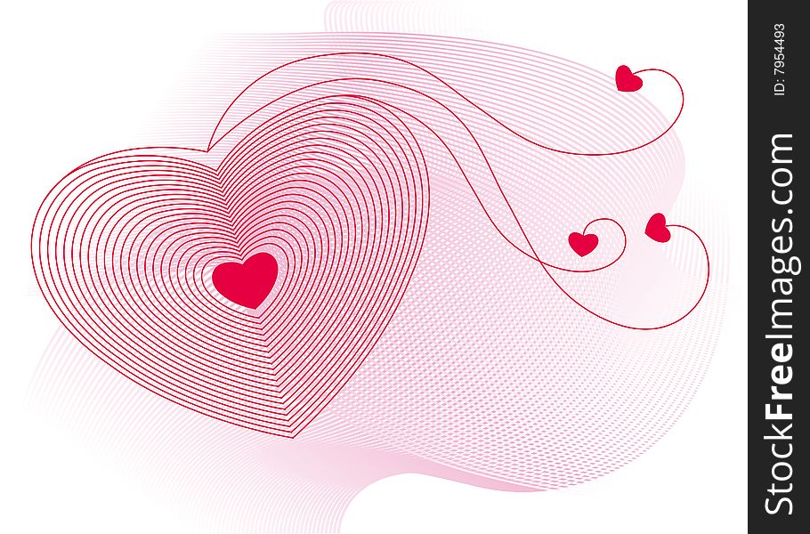 Valentine abstract background with hearts