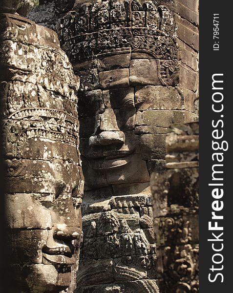 Khmer Smile in the ancient royal temple,Bayon Wat,SiemRiep,Cambodia. Khmer Smile in the ancient royal temple,Bayon Wat,SiemRiep,Cambodia