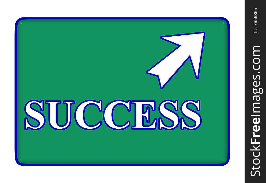 Success sign - a computer generated image