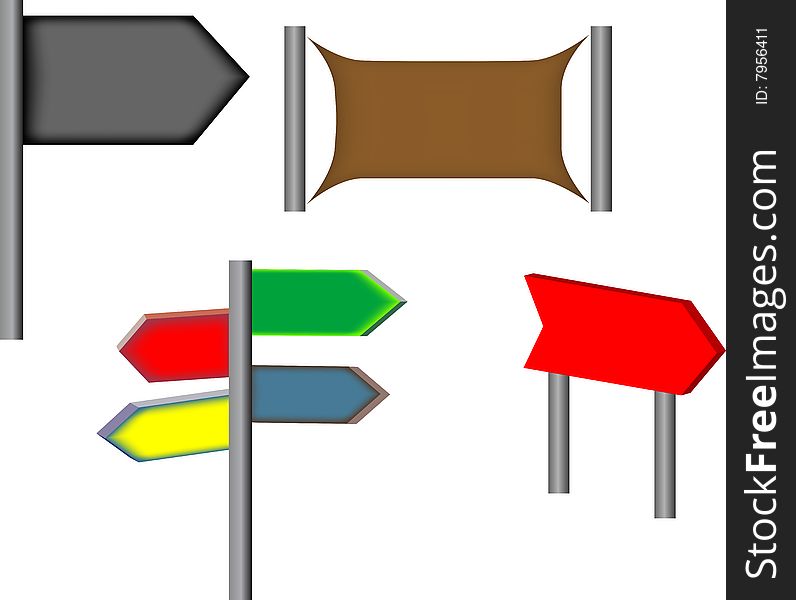 Pointer of the directions or advertisments