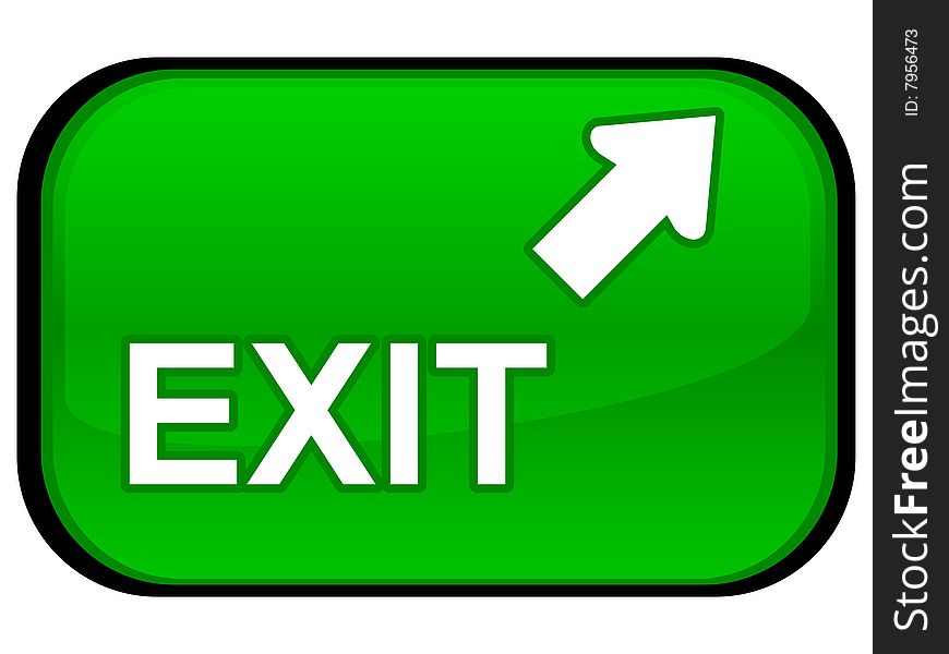 Exit sign - a computer generated image