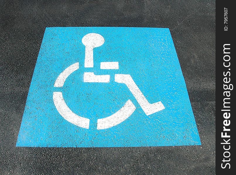 Handicap parking sign