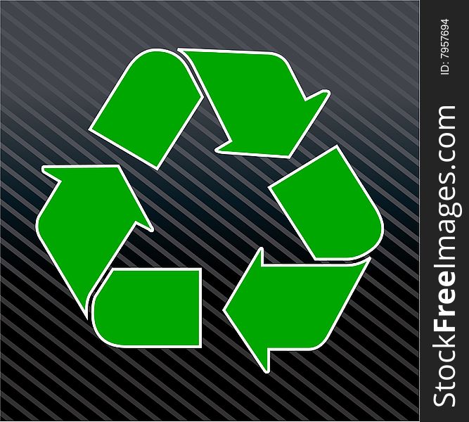 Recycle Symbol on the modern background