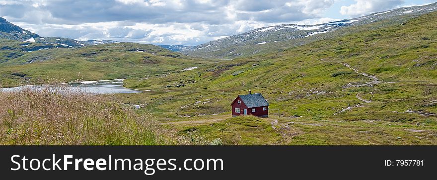 Panorama of Vikafjell in Norway