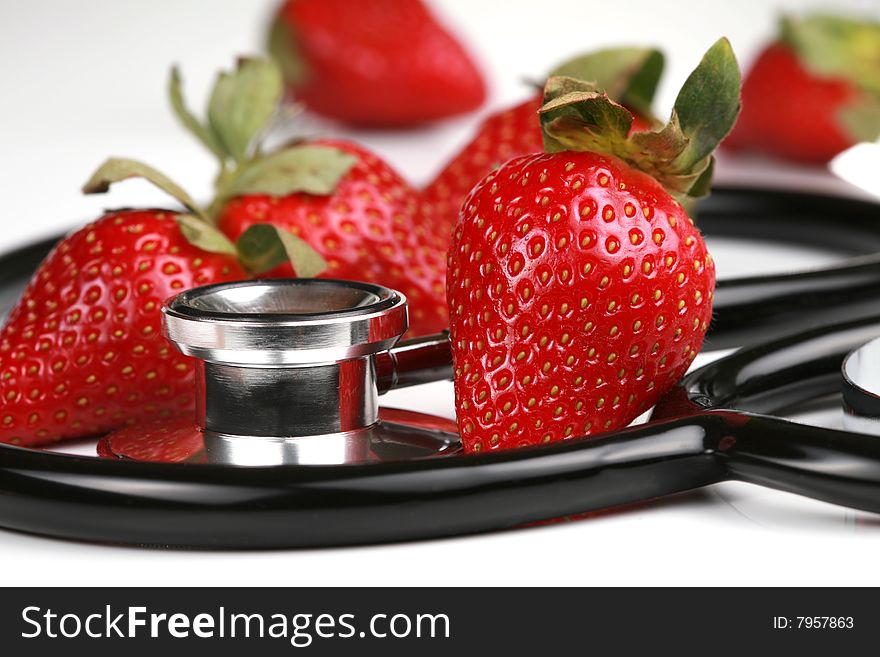 Healthy snack, strawberries