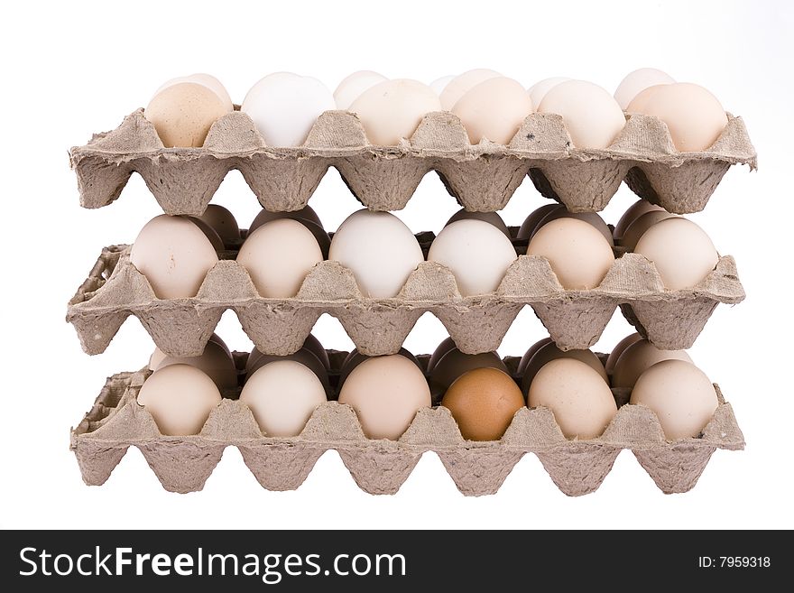 Fresh eggs in carton package,. Fresh eggs in carton package,