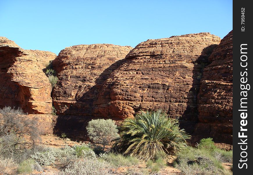Weathered Sandstone Domes in Kings Canyon, Central Australia