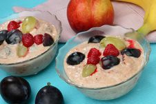 Fruit Yogurt With Fresh Fruit Royalty Free Stock Photography Fruit Yogurt With Fresh Fruit Royalty Free Stock Photography