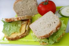 Sandwich With Meat And Vegetable Royalty Free Stock Image Sandwich With Meat And Vegetable Royalty Free Stock Image