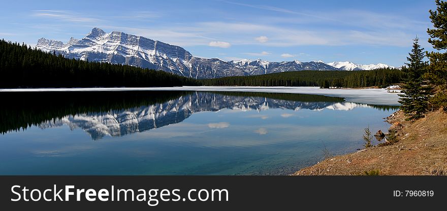 Mount Rundle in Rocky mountains, Banff, Alberta, Canada