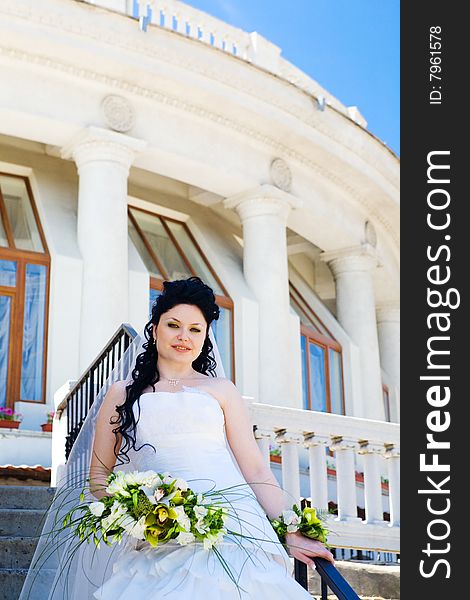 Bride on the staircase