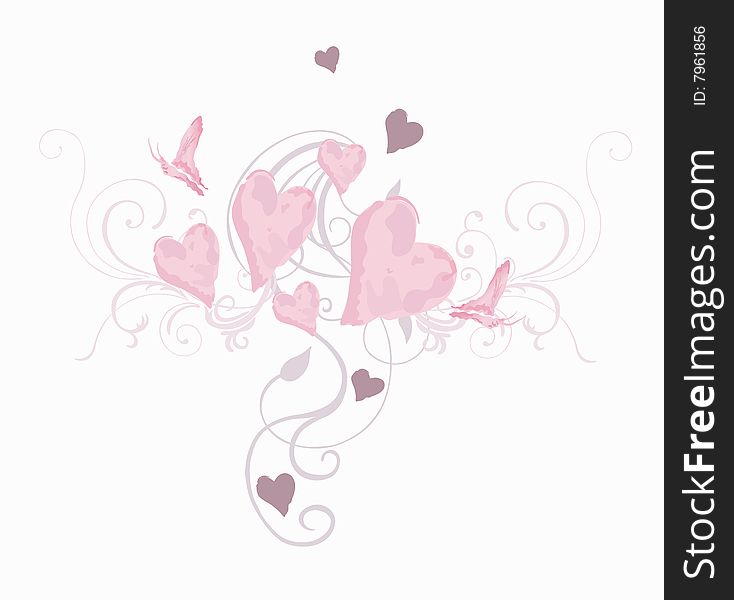 Illustration of a valentine background