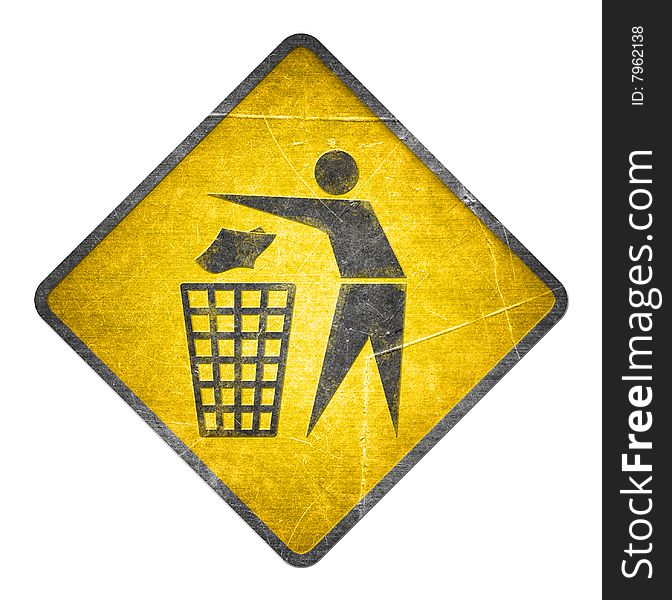 Environment symbol on a yellow sign