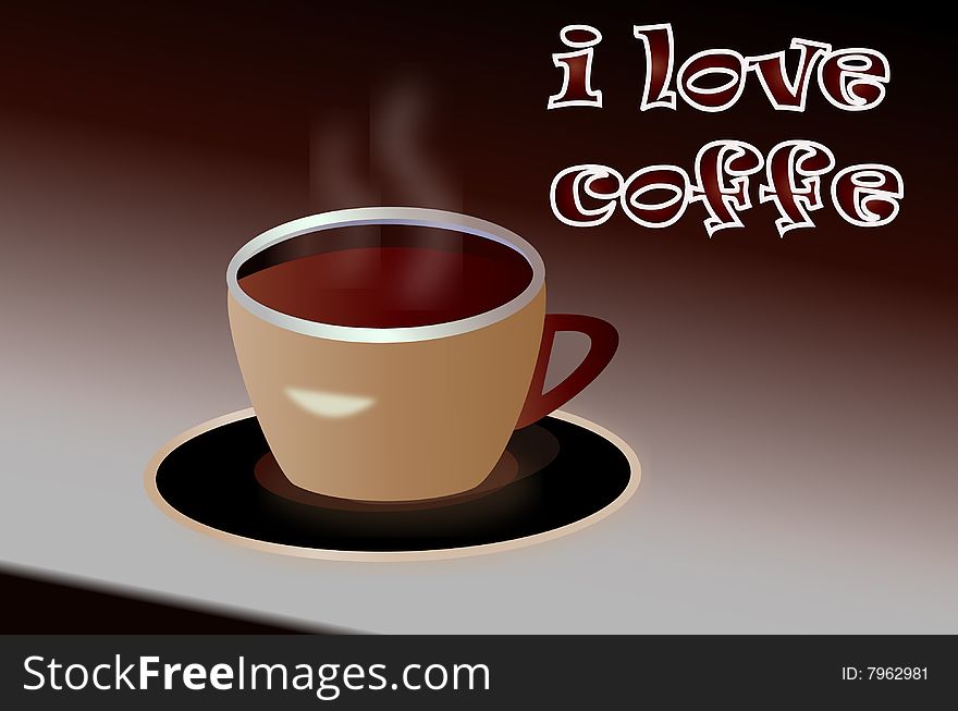 Coffe time concept representation in this graphic illustration