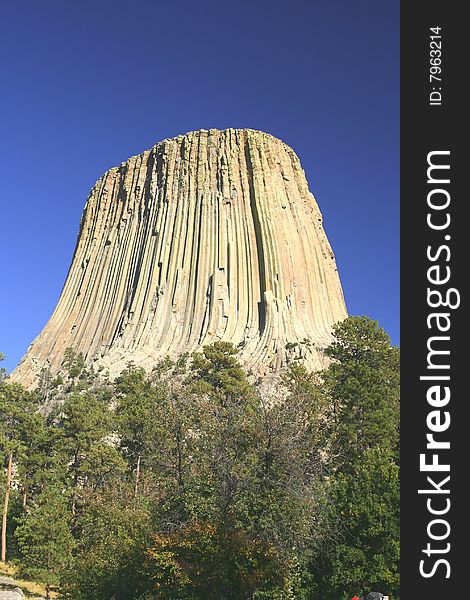 View of the Devils Tower National Monument, Wyoming