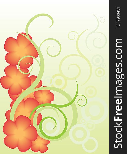 Abstract floral decoration vector illustration