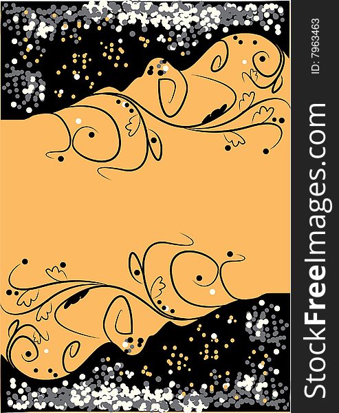 Abstract floral decoration vector illustration