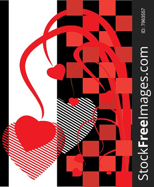 Vector illustration valentine card abstract