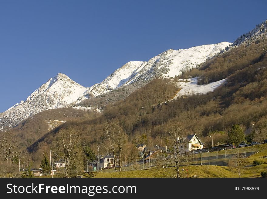 Beautiful landscape with a blue sky. Beautiful landscape with a blue sky