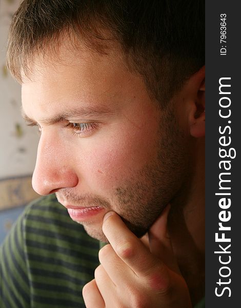 Young Man Portrait, Thinking