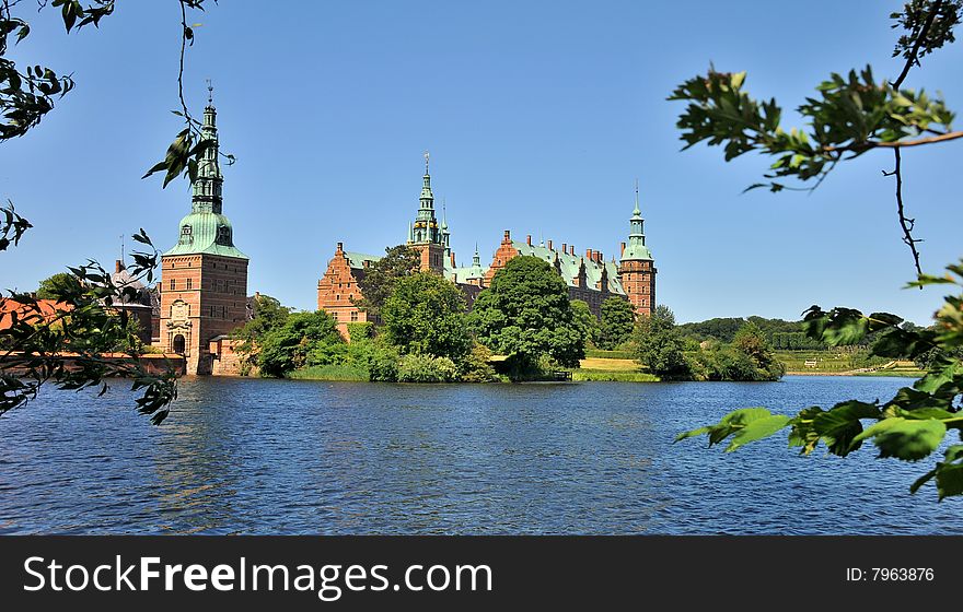 Famous castle in Hilleroed, Denmark. Famous castle in Hilleroed, Denmark